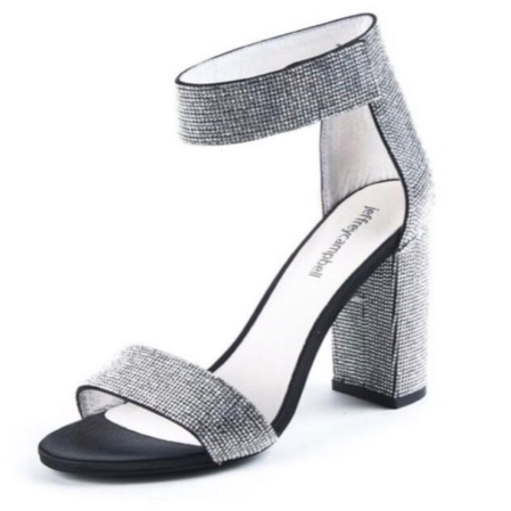 Jeffrey Campbell Lindsay Black Rhinestone Heels